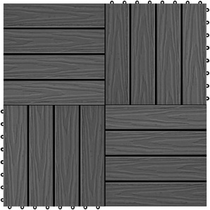 Vidaxl - Terrassenfliesen 11 Stk. Tief Geprägt wpc 30x30cm 1 qm Schwarz
