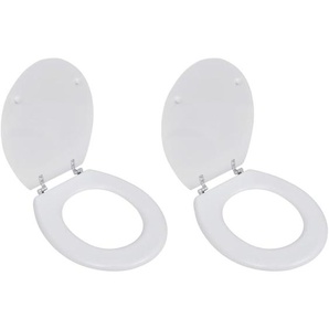 Vidaxl - Toilettensitze mit Deckel 2 Stk. mdf Weiß 966445