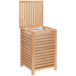 Vidaxl - Wäschekorb 45x45x65 cm Massivholz Nussbaum