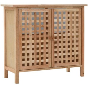Vidaxl - Waschbeckenunterschrank Massivholz Walnuss 66x29x61 cm