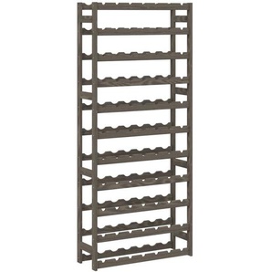 Vidaxl - Weinregal für 77 Flaschen Grau Massivholz Kiefer 771261