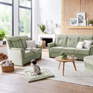 VILLA BECK Polstergarnitur Lugano, (Set, 3-tlg), Kopfteilverstellung, in Sitzhöhe 49 cm, 3-Sitzer und 2x Sessel