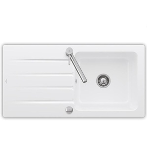 Villeroy & Boch Architectura 60 - 3360 02 RW Stone White Keramiksp�le Excenterbet�tigung