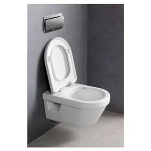 Villeroy&boch - Architectura WC-Sitz spülrandlos Direct-Flush c+ softclose CeramicPlus Weiß Alpin 370x530x330mm Oval wandhängend Abgang waagerecht