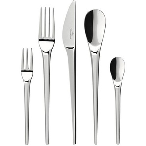 Villeroy & Boch Besteckset New Moon, Silber, Metall, 30-teilig, 29x6.5 cm, Essen & Trinken, Besteck, Besteck-Sets