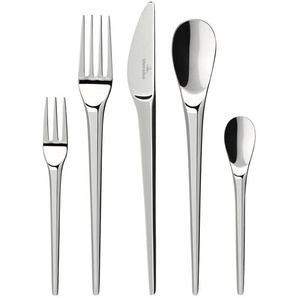 Villeroy & Boch Besteckset New Moon, Silber, Metall, 30-teilig, 29x6.5x44 cm, Essen & Trinken, Besteck, Besteck-Sets