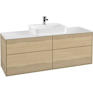 Villeroy & Boch Finion Waschtischunterschrank, 4 Auszüge, Waschbecken mittig, 1600x603x501mm, Glass White Matt, F44100PC