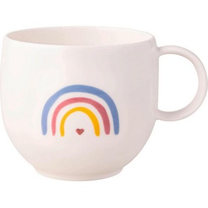 Villeroy & Boch Kaffeebecher With Love, Weiß, Keramik, Regenbogen, 290 ml, 12.5x9.5x8.5 cm, Kaffee & Tee, Tassen, Kaffeebecher