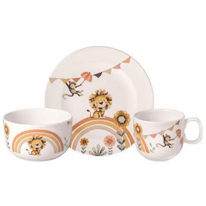 Villeroy & Boch Kindergeschirrset Roar Lion, Mehrfarbig, Keramik, 3-teilig, 3-teilig, Tier, 13.5x24x26.5 cm, lebensmittelecht, schadstofffrei, Babyernährung, Kindergeschirr