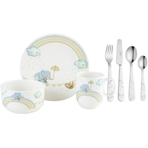 Villeroy & Boch Kindergeschirrset Walk Elephant, Mehrfarbig, Keramik, Elefant, 13.5x24x26.5 cm, lebensmittelecht, schadstofffrei, wiederverwertbar,