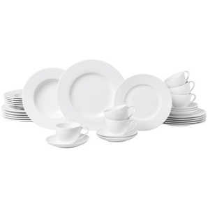 Villeroy & Boch Kombiservice Basic White, Weiß, Keramik, 30-teilig, Uni, 39.4x33.8 cm, Essen & Trinken, Geschirr, Geschirr-Sets, Kombiservice