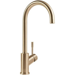 Villeroy & Boch Küchenarmatur Umbrella, Gold, Metall, 4.5x40.5x21.5 cm, flexible Anschlussschläuche, Keramikkartusche, schwenkbarer Auslauf 360°,