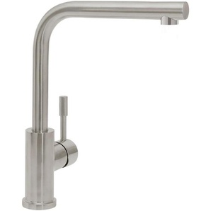 Villeroy & Boch Küchenarmatur Modern Steel, Edelstahl, Metall, 4.5x31.5x24.3 cm, flexible Anschlussschläuche, schwenkbarer Auslauf 360°, Armaturen