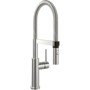 Villeroy & Boch Küchenarmatur Steel Expert 2.0, Edelstahl, Metall, 4.5x49x22.2 cm, herausziehbare Spülbrause, schwenkbarer Auslauf 360°, Armaturen