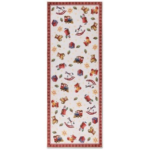 Villeroy & Boch Läufer Toys Delight, Mehrfarbig, Rot, Textil, Weihnachten, rechteckig, 80x200 cm, Oeko-Tex® Standard 100, rutschfest, in verschiedenen Größen erhältlich, pflegeleicht, strapazierfähig, leicht zusammenrollbar, rutschfeste Unterfläche,