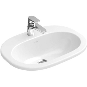 Villeroy&boch - O.novo - Einbauwaschbecken 56x41 cm, mit Überlauf, 1 Hahnloch, Alpinweiß 41615601