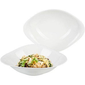 Villeroy & Boch Pastatellerset Vapiano, Weiß, Keramik, 2-teilig, Uni, oval, 27x20 cm, Essen & Trinken, Geschirr, Geschirr-Sets, Teller-Sets