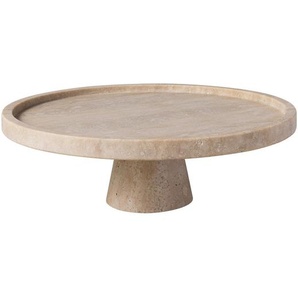 Villeroy & Boch Servierplatte Manufacture Travertine, Sand, Stein, rund, 10 cm, Tischkultur & Servieren, Servierplatten