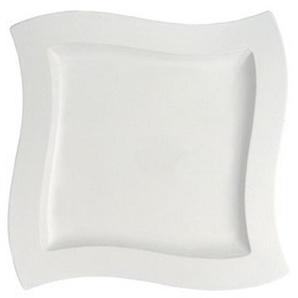 Villeroy & Boch Servierplatte, Weiß, Keramik, Uni, quadratisch, 34x34 cm, Tischkultur & Servieren, Servierplatten