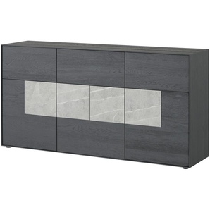 Wohnwert Sideboard Alea ¦ grau ¦ Maße (cm): B: 174 H: 88 T: 44.0