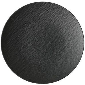 Villeroy & Boch Speiseteller Manufacture Rock, Schwarz, Keramik, Uni, rund, Essen & Trinken, Geschirr, Teller, Speiseteller