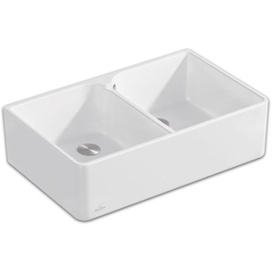 Villeroy & Boch Sp�lstein 80 X - 6380 01 R1 Wei� (alpin) Keramiksp�le Handbet�tigung