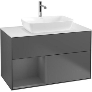 Villeroy & Boch V&B Waschtischunterschrank Finion 100, Pl w m, Rg A m Lac, Anthrac. m F771GKGK