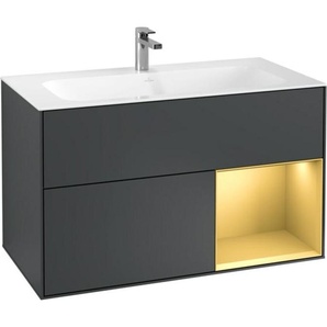 Villeroy & Boch V&B Waschtischunterschrank Finion Reg re gol m, Midnight Blue Matt Lacquer F040HFHG