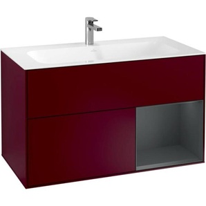 Villeroy & Boch V&B Waschtischunterschrank Finion Reg re md Blue Matt Lacquer, Peony Matt F040HGHB