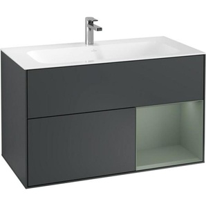 Villeroy & Boch V&B Waschtischunterschrank Finion Reg re Oli. m Lac, md Blue Matt Lacquer F040GMHG