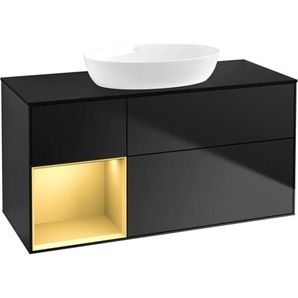 Villeroy & Boch V&B Waschtischunterschrank Wandbeleuchtung Finion 120cm, Pl b m, Reg gol m Lac, bla m Lac GA62HFPD