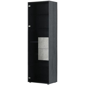 Wohnwert Vitrine  Alea ¦ grau ¦ Maße (cm): B: 64 H: 206 T: 41.0