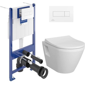 Villeroy&boch - WC-Pack Vorwandelement ViConnect + Vitra Integra Wand-WC + WC-Sitz mit Fallbremse + Betätigungsplatte
