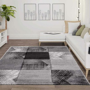 Vimoda - Designer Teppich Wohnzimmer Inneneinrichtung Modern Grau,120x170 cm