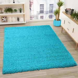 Vimoda - Prime Shaggy Hochflor Teppich Einfarbig Türkis - PE1000