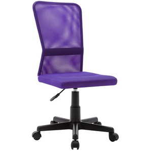 Vinsetto Bürostuhl Drehstuhl Bürosessel ohne Armlehnen Höhenverstellbar Netzgewebe (100 % Polyester), Metall Violett 44x52x90 - 100 cm (BxTxH)