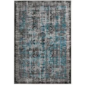 Vintage-Teppich Ariya, Blau, Textil, orientalisch, rechteckig, 200x290 cm, Oeko-Tex® Standard 100, Teppiche & Böden, Teppiche, Vintage-Teppiche