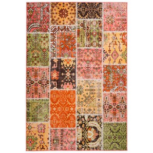 Vintage-Teppich, Mehrfarbig, Textil, Patchwork, 160x230 cm, Oeko-Tex® Standard 100, Teppiche & Böden, Teppiche, Vintage-Teppiche