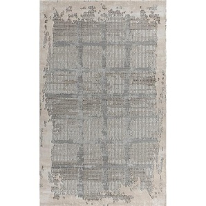 Vintage-Teppich Pera, Creme, Grau, Textil, Abstraktes, rechteckig, 80x300 cm, Teppiche & Böden, Teppiche, Vintage-Teppiche