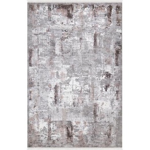 Vintage-Teppich Royal, Braun, Grau, Schwarz, Weiß, Textil, Abstraktes, rechteckig, 80x150 cm, Teppiche & Böden, Teppiche, Vintage-Teppiche