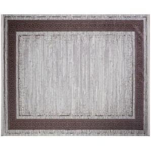 Vintage-Teppich Samt, Braun, Hellgrau, Textil, Vintage, rechteckig, 160x230 cm, Teppiche & Böden, Teppiche, Vintage-Teppiche