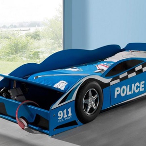 Vipack Kinderbett, Autobett Polizei mit Lattenrost
