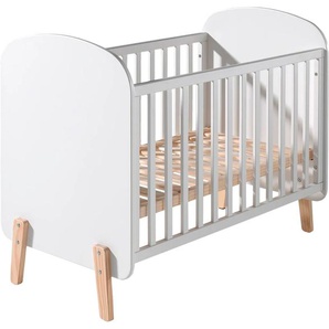 Vipack Babybett, Babybett mit Liegefläche 60 x 120 cm weiß lackiert