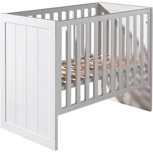 Vipack Babybett, Babybett mit Liegefläche 60 x 120 cm weiß lackiert