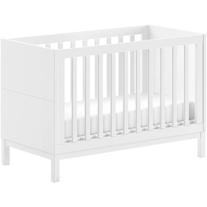 Vipack Babybett »in gradlinigem Design, standfest gebaut, pflegeleichte Oberfläche«, 60x120 cm, 3-fach verstellbarer Lattenrost, Ausf. weiß lackiert