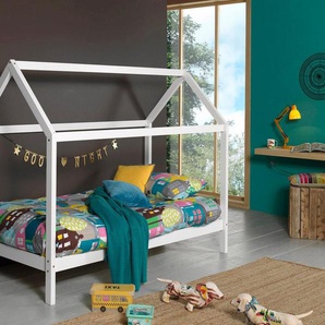 Vipack Hausbett Dallas (Made in Europe), Ein Hausbett in Massivholz mit Lattenrost und Bettschublade