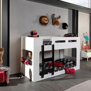 Vipack Hochbett Luca (Made in Europe) bodentief, mit Lattenroste, MDF-Oberfläche