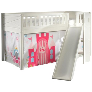 Vipack Hochbett »Scott«, (Made in Europe), m. Rutsch-/Leiterturm, LF 90x200 cm, Vorhang, Tunnel, 4 Designs