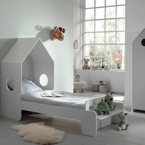 Jugendzimmer-Set VIPACK Casami Schlafzimmermöbel-Sets Gr. B/H: 90 cm x 200 cm, grau (weiß, grau) Baby Komplett-Kinderzimmer Bett in 2 Breiten