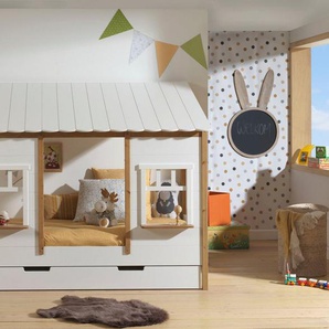 Vipack Kinderbett, Hausbett mit Lattenrost, wahlweise Bettschublade
